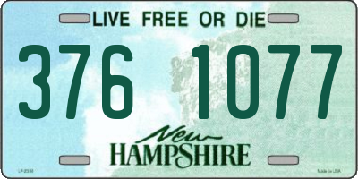 NH license plate 3761077