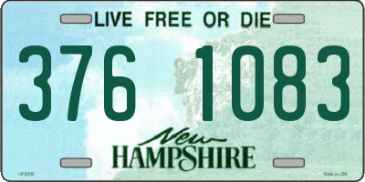 NH license plate 3761083