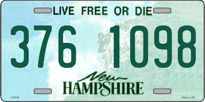 NH license plate 3761098