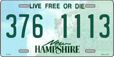 NH license plate 3761113