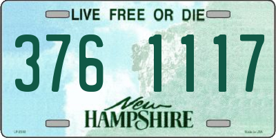 NH license plate 3761117
