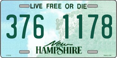 NH license plate 3761178