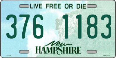 NH license plate 3761183