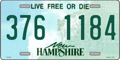 NH license plate 3761184