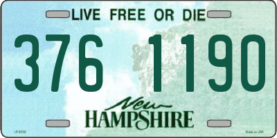 NH license plate 3761190