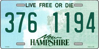NH license plate 3761194