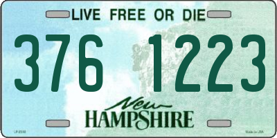 NH license plate 3761223