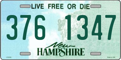 NH license plate 3761347