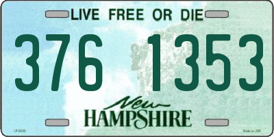 NH license plate 3761353