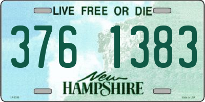 NH license plate 3761383