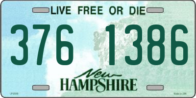 NH license plate 3761386