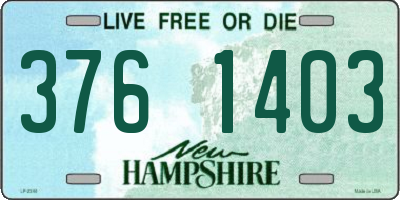 NH license plate 3761403