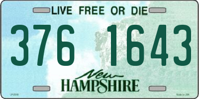 NH license plate 3761643