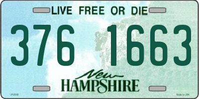 NH license plate 3761663