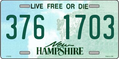 NH license plate 3761703