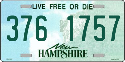 NH license plate 3761757