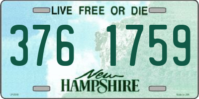 NH license plate 3761759