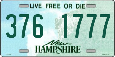NH license plate 3761777