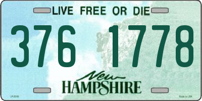 NH license plate 3761778