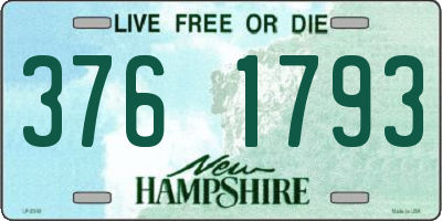 NH license plate 3761793