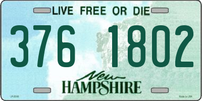 NH license plate 3761802