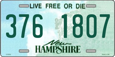 NH license plate 3761807