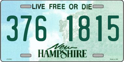 NH license plate 3761815