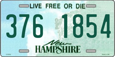 NH license plate 3761854