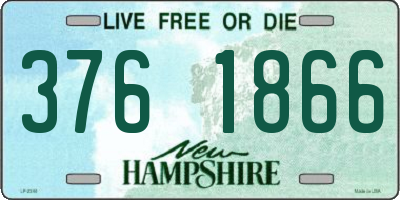 NH license plate 3761866