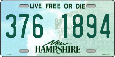 NH license plate 3761894