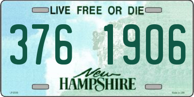 NH license plate 3761906
