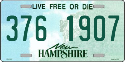 NH license plate 3761907