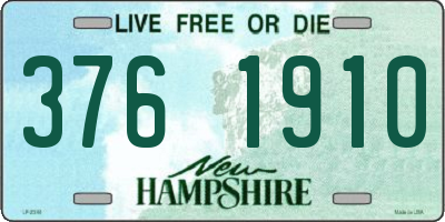 NH license plate 3761910