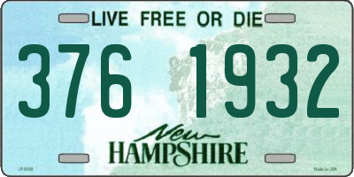 NH license plate 3761932