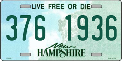 NH license plate 3761936