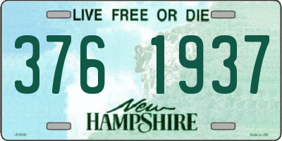 NH license plate 3761937