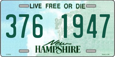 NH license plate 3761947