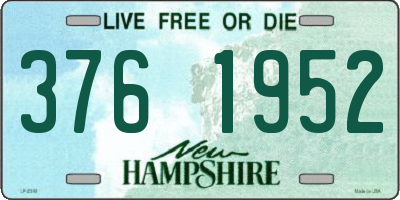 NH license plate 3761952