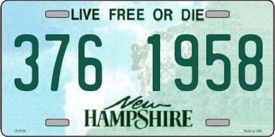 NH license plate 3761958