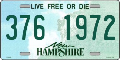 NH license plate 3761972