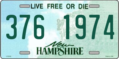 NH license plate 3761974