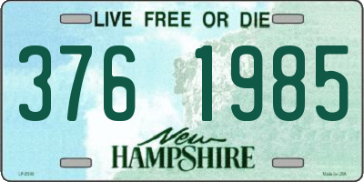 NH license plate 3761985