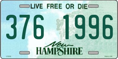 NH license plate 3761996