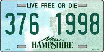 NH license plate 3761998