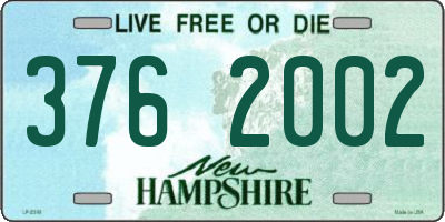 NH license plate 3762002