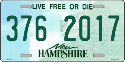 NH license plate 3762017