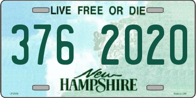 NH license plate 3762020
