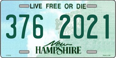 NH license plate 3762021