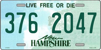 NH license plate 3762047