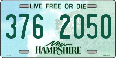 NH license plate 3762050
